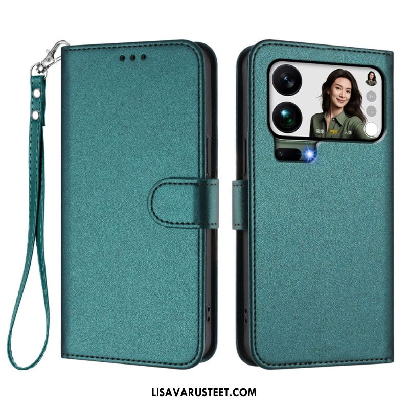 Kotelot Xiaomi 17 Pro Max Keinonahka Hihnalla