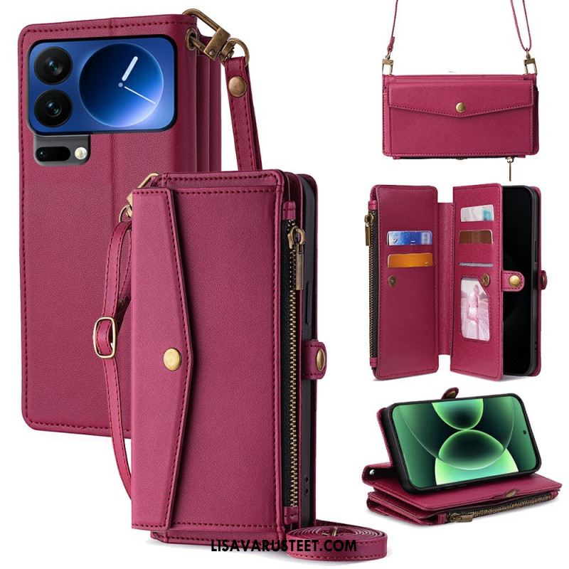 Kotelot Xiaomi 17 Pro Max Lompakko Ja Olkahihna