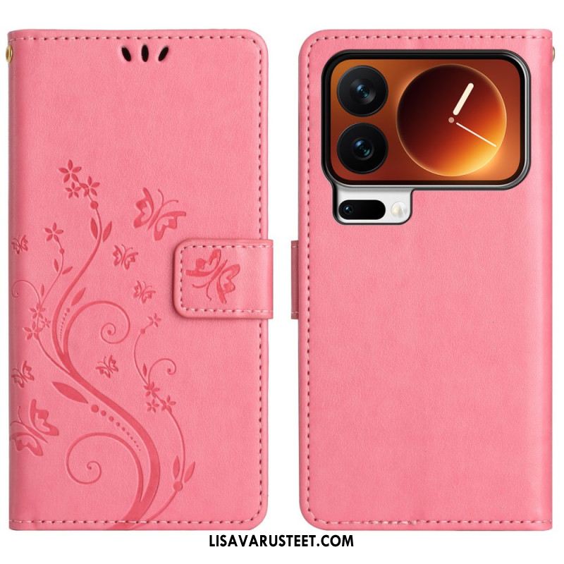 Kotelot Xiaomi 17 Pro Puhelinkuoret Perhosia Ja Kukkia