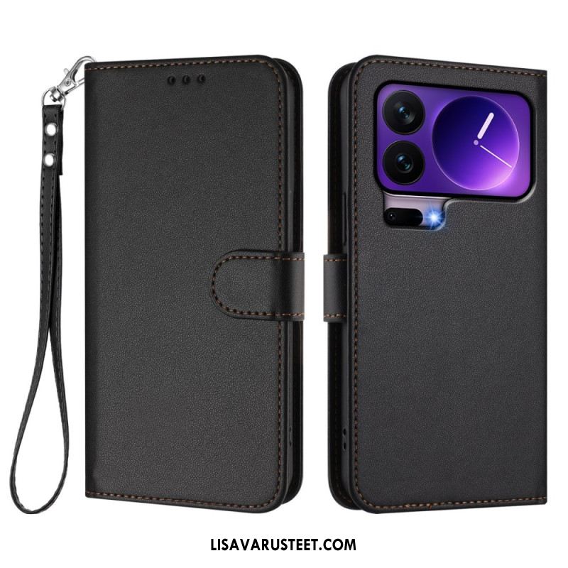 Kotelot Xiaomi 17 Pro Puhelinkuoret Yksivärinen Nahkakuvio