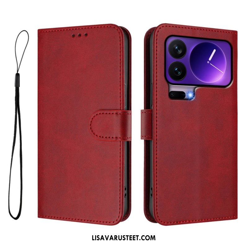 Kotelot Xiaomi 17 Pro Rfid-suojattu Nahkaefekti Suojakuori