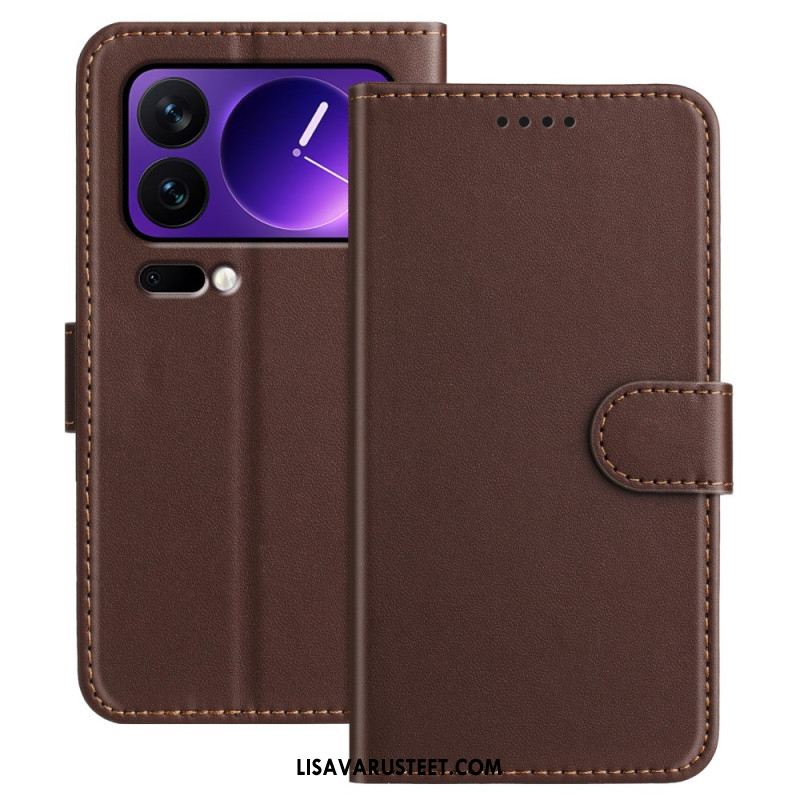 Kotelot Xiaomi 17 Pro Yksivärinen Nahkajäljitelmä