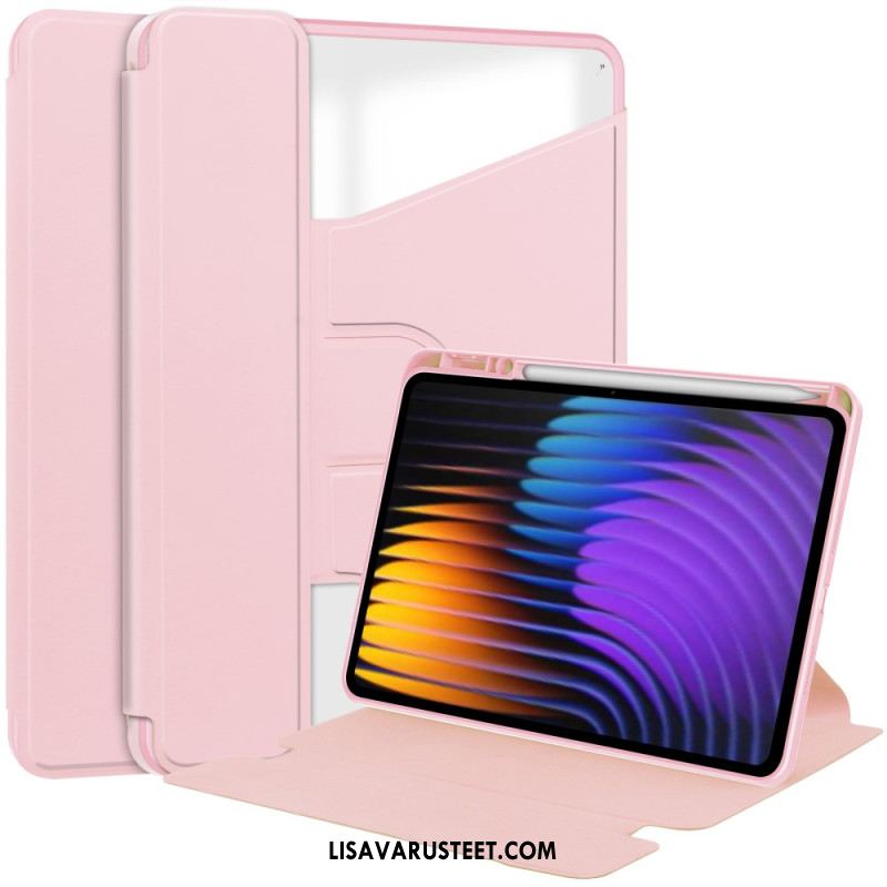 Kotelot Xiaomi Pad 7 / 7 Pro Nahkakuvioinen Ja Kääntyvä Jalusta