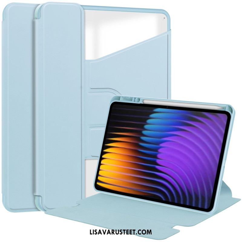 Kotelot Xiaomi Pad 7 / 7 Pro Nahkakuvioinen Ja Kääntyvä Jalusta