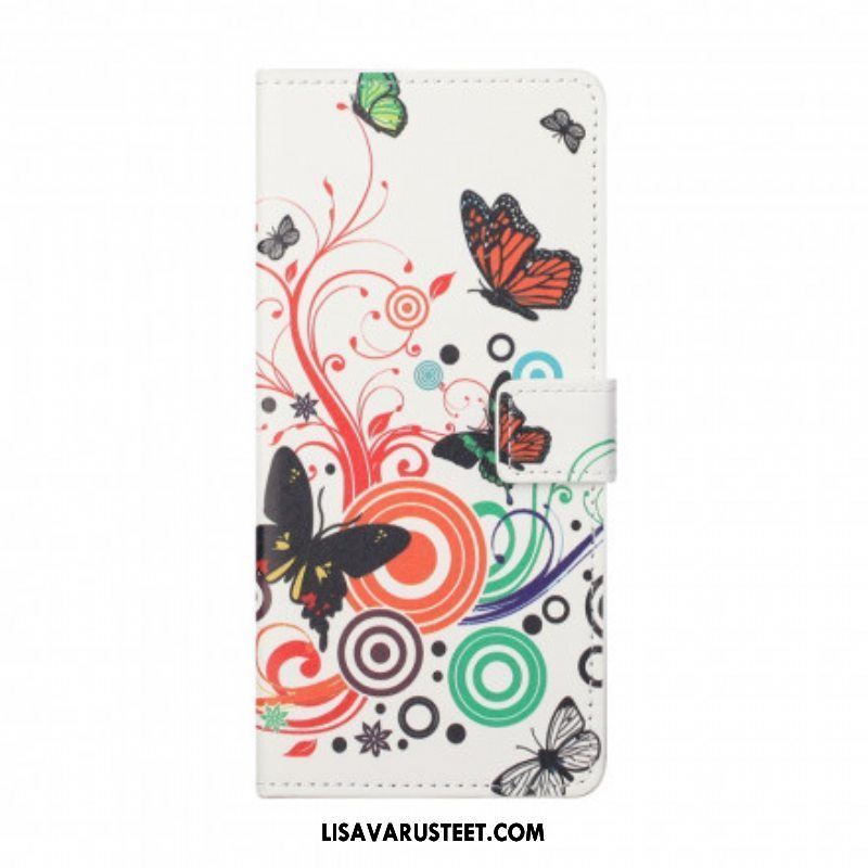 Kotelot Xiaomi Redmi Note 10 Pro Perhosia Ja Kukkia