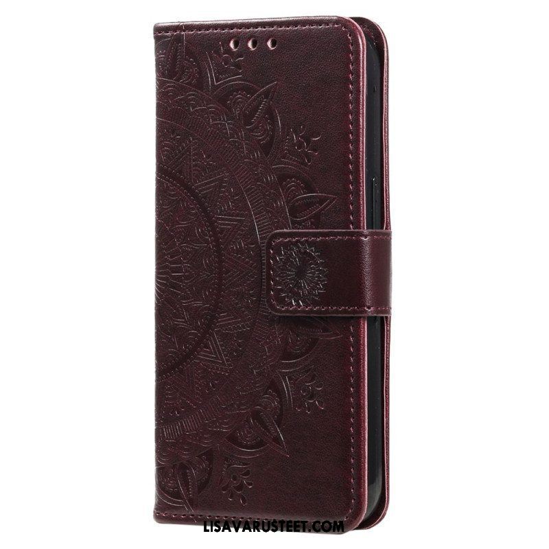 Kotelot Xiaomi Redmi Note 12 4G Mandala-aurinko Kaulanauhalla