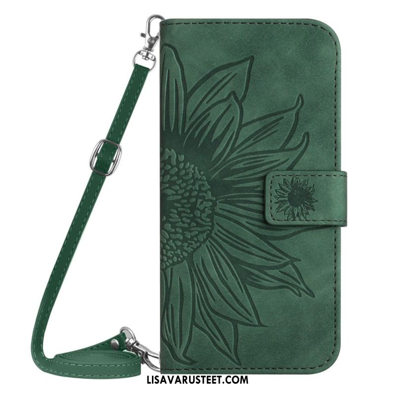 Kotelot Xiaomi Redmi Note 14 4g Auringonkukkakuvio Olkahihnalla