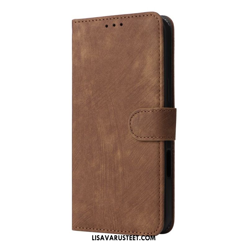 Kotelot Xiaomi Redmi Note 14 4g Puhelinkuoret Rfid-suojattu Mokkanahkakuvio Hihnalla