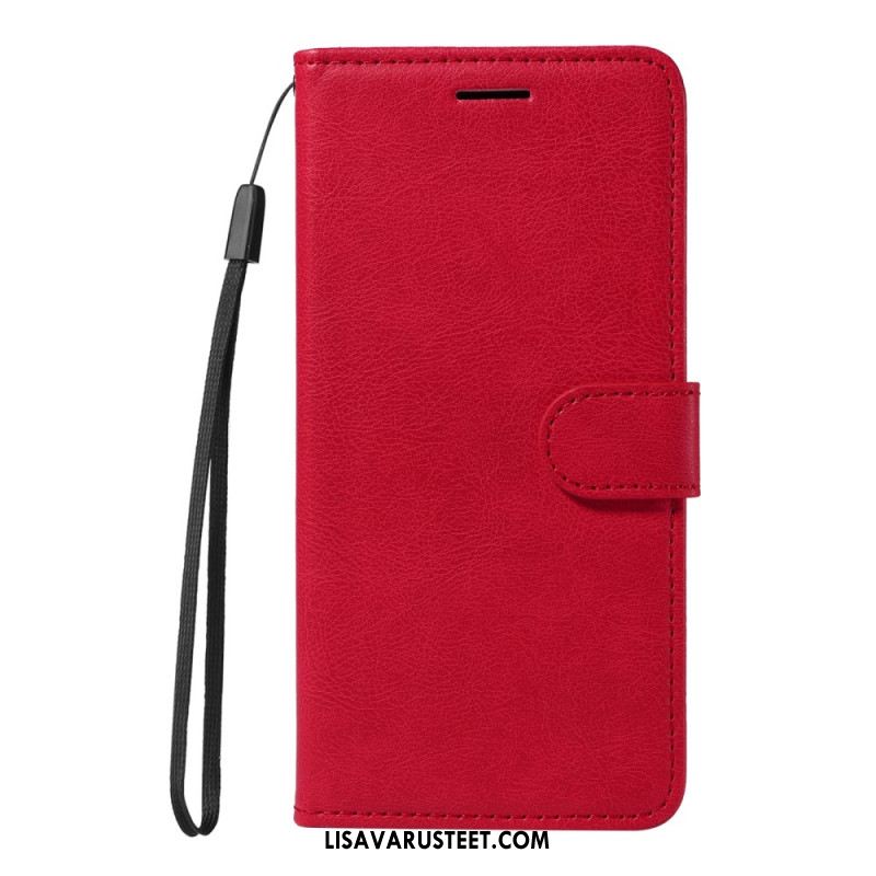 Kotelot Xiaomi Redmi Note 14 4g Yksinkertaista Keinonahkaa Hihnalla