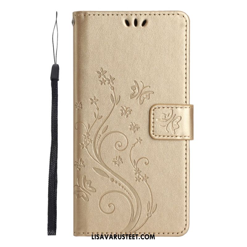 Kotelot Xiaomi Redmi Note 14 5g Kukkia Ja Perhosia