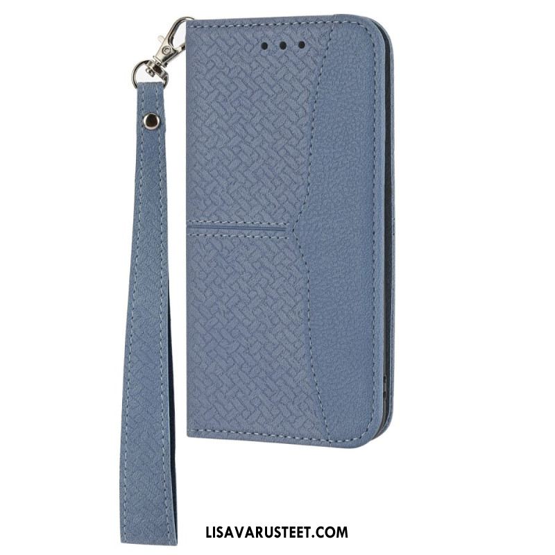 Kotelot Xiaomi Redmi Note 14 5g Puhelinkuoret Kudottu Tekstuuri Hihnalla