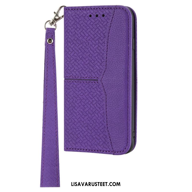 Kotelot Xiaomi Redmi Note 14 5g Puhelinkuoret Kudottu Tekstuuri Hihnalla