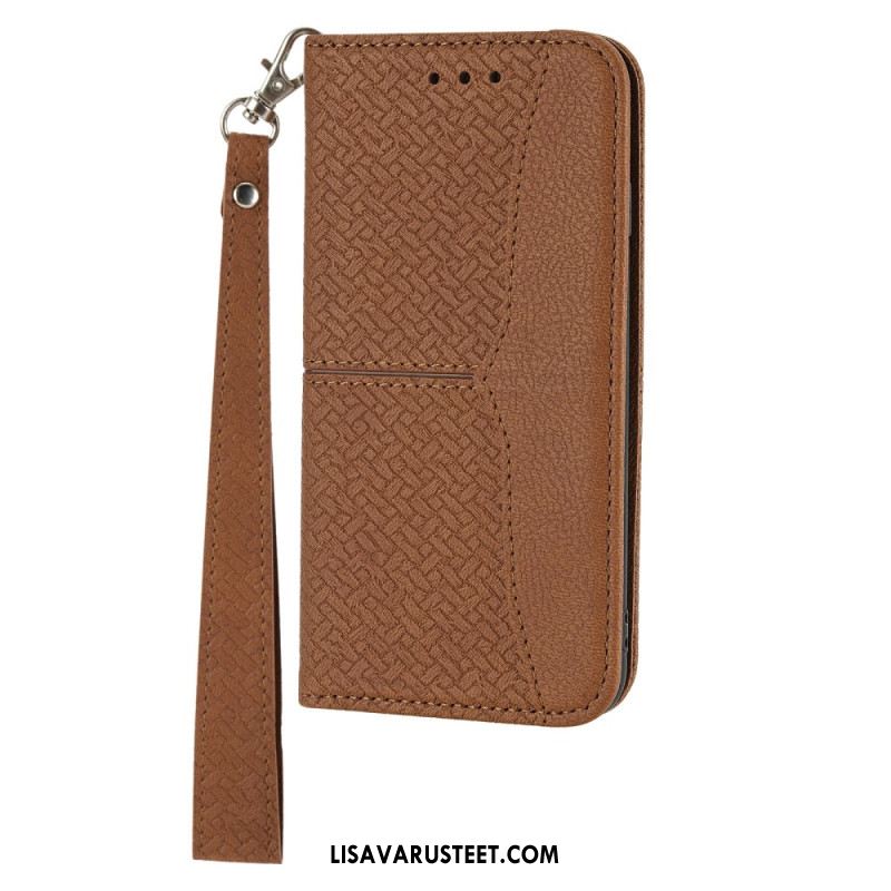 Kotelot Xiaomi Redmi Note 14 5g Puhelinkuoret Kudottu Tekstuuri Hihnalla