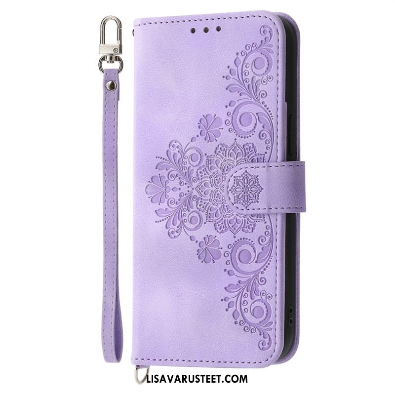 Kotelot Xiaomi Redmi Note 14 5g Puhelinkuoret Pitsikuvioinen Lompakko Hihnalla Ja Olkahihnalla