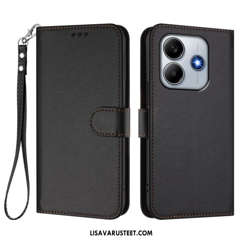 Kotelot Xiaomi Redmi Note 14 5g Yksivärinen Ja Nauhallinen