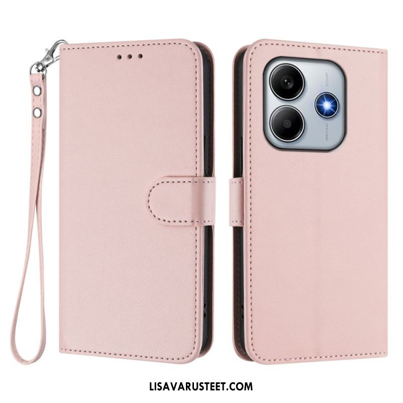 Kotelot Xiaomi Redmi Note 14 5g Yksivärinen Ja Nauhallinen