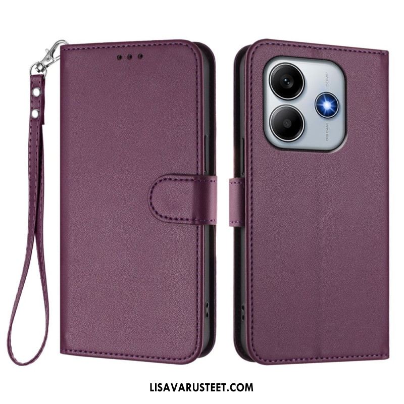 Kotelot Xiaomi Redmi Note 14 5g Yksivärinen Ja Nauhallinen