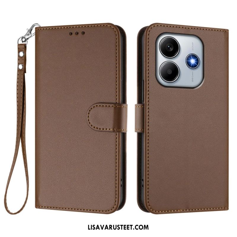 Kotelot Xiaomi Redmi Note 14 5g Yksivärinen Ja Nauhallinen