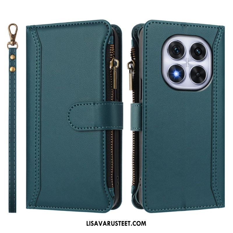 Kotelot Xiaomi Redmi Note 14 Pro 4g 9 Korttipaikan Lompakko Ja Nauha