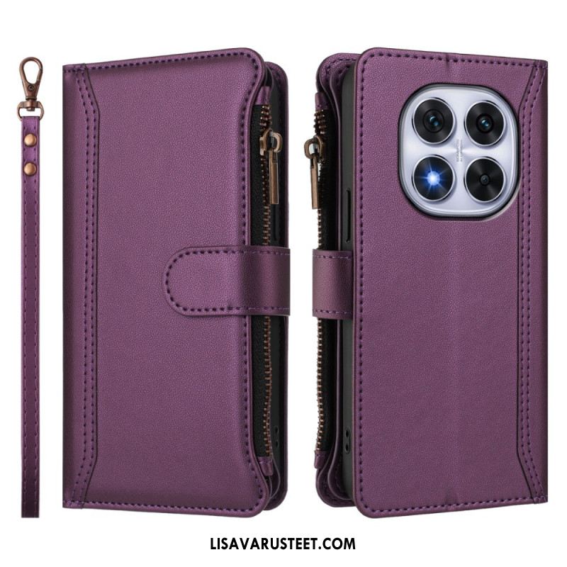 Kotelot Xiaomi Redmi Note 14 Pro 4g 9 Korttipaikan Lompakko Ja Nauha