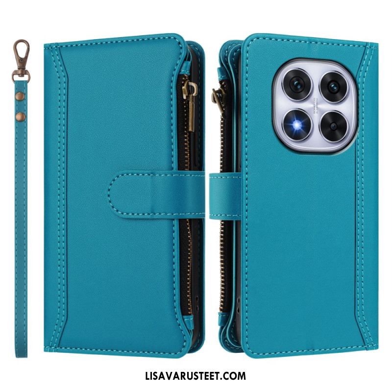 Kotelot Xiaomi Redmi Note 14 Pro 4g 9 Korttipaikan Lompakko Ja Nauha