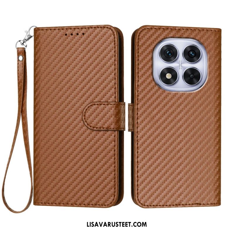 Kotelot Xiaomi Redmi Note 14 Pro 4g Hiilikuitukuvioinen Hihnalla