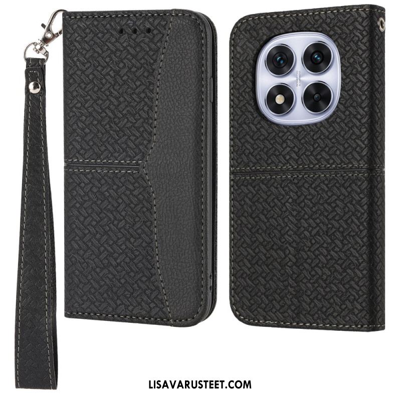 Kotelot Xiaomi Redmi Note 14 Pro 4g Kudottu Tekstuuri Hihnalla