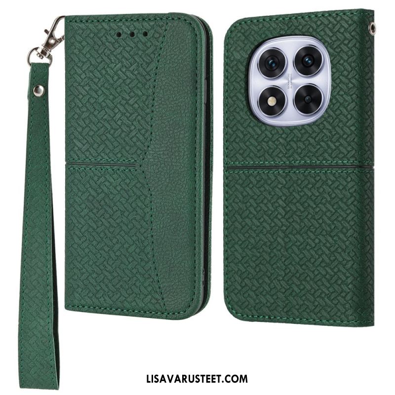 Kotelot Xiaomi Redmi Note 14 Pro 4g Kudottu Tekstuuri Hihnalla