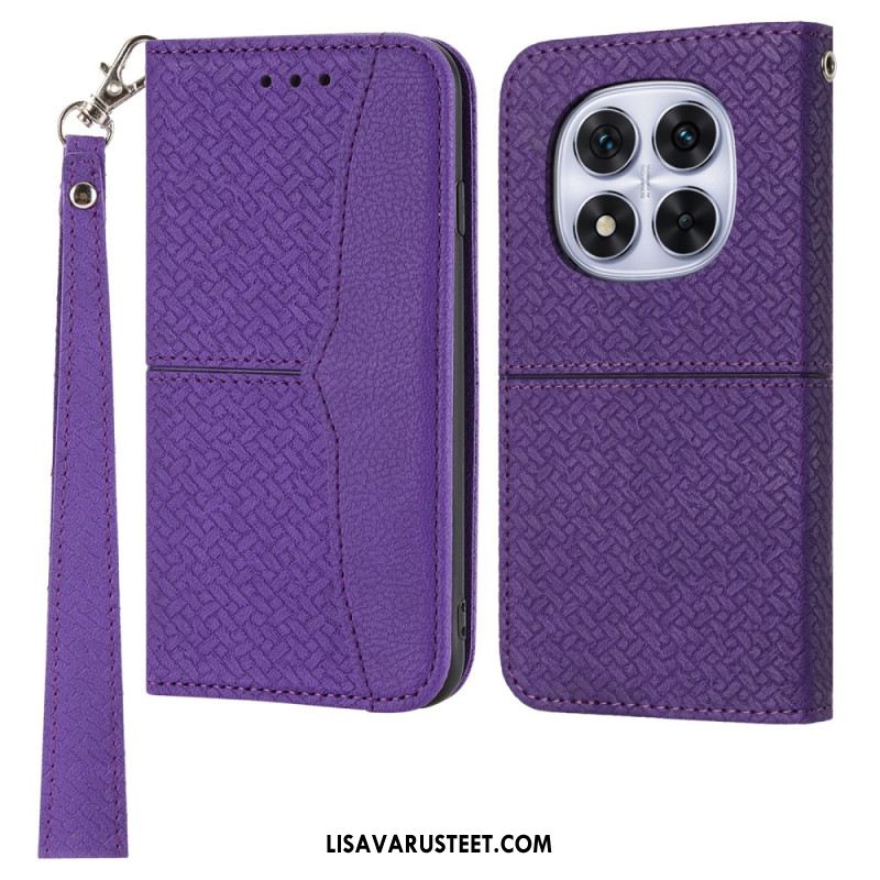 Kotelot Xiaomi Redmi Note 14 Pro 4g Kudottu Tekstuuri Hihnalla