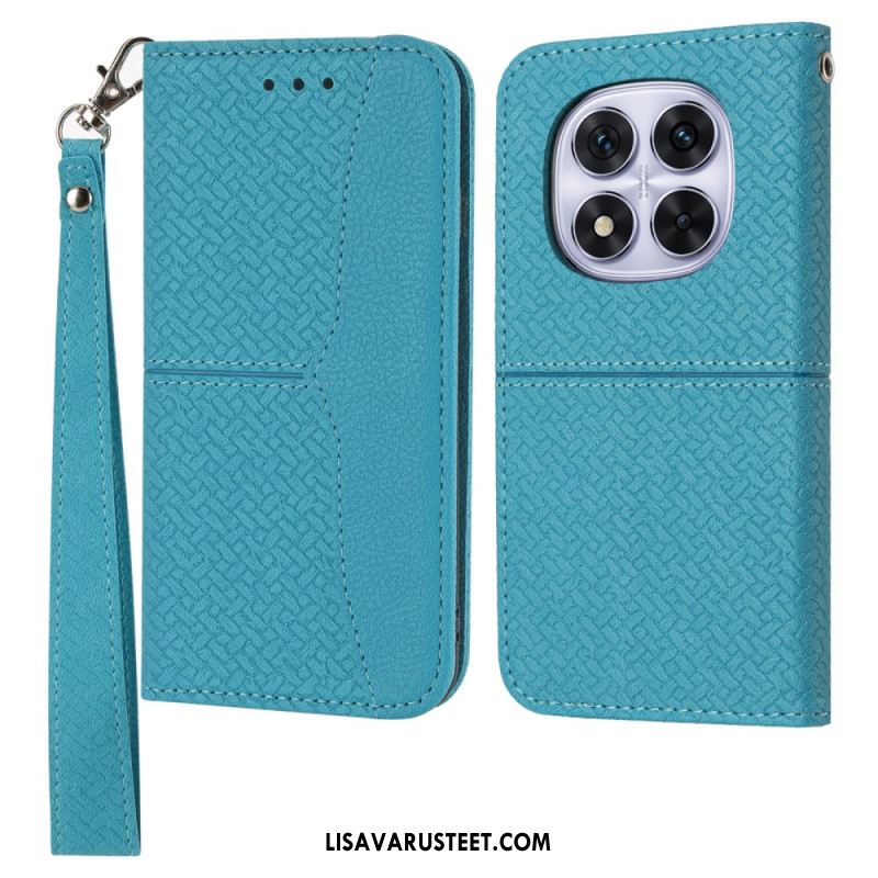 Kotelot Xiaomi Redmi Note 14 Pro 4g Kudottu Tekstuuri Hihnalla