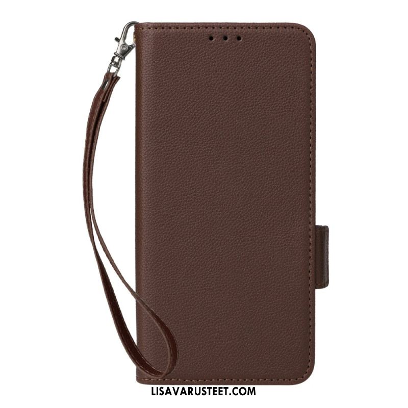 Kotelot Xiaomi Redmi Note 14 Pro 4g Litsikuvioinen Tekonahkahihna