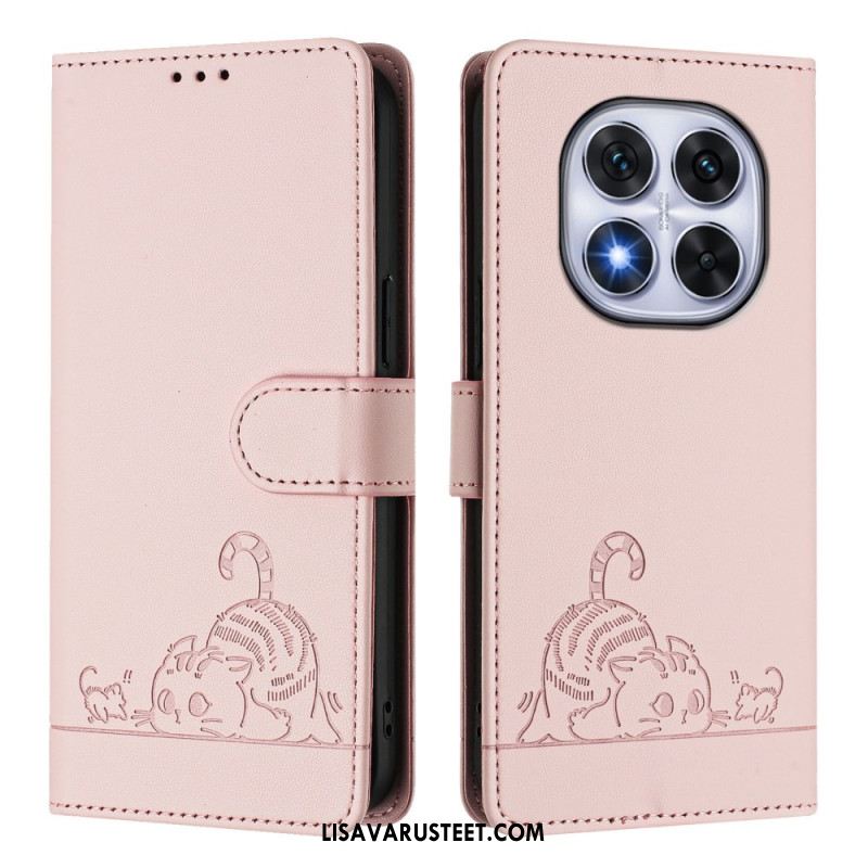 Kotelot Xiaomi Redmi Note 14 Pro 5g Rfid-suojattu Kissakuvio