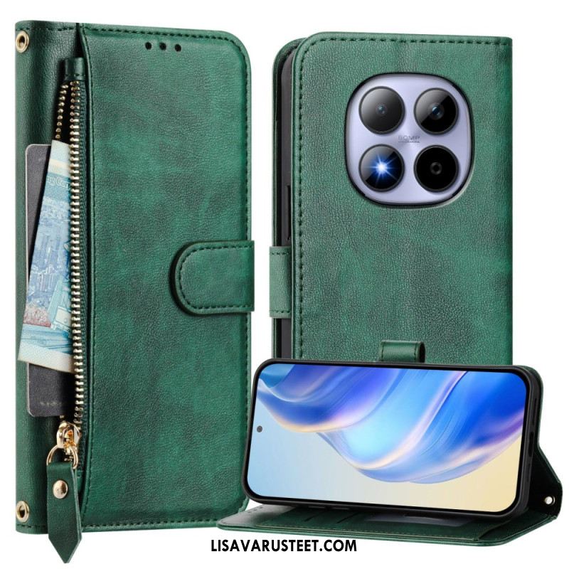 Kotelot Xiaomi Redmi Note 15 Pro 5g Vetoketjullinen Tasku Ja Useita Korttilokeroita