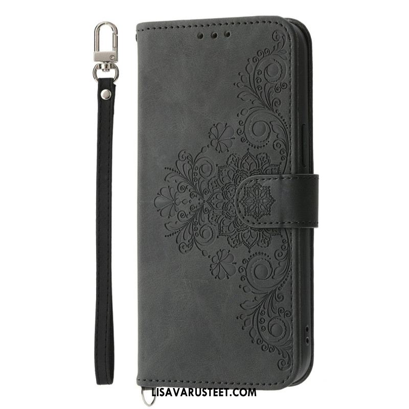 Kotelot Xiaomi Redmi Note 15 Pro Plus 5g Kukkakuvio Olkahihnalla Ja Hihnalla Suojakuori