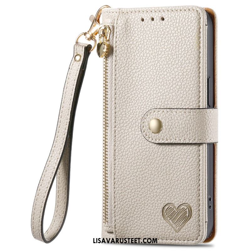 Kotelot Xiaomi Redmi Note 15 Pro Plus 5g Puhelinkuoret Rfid-suojattu Sydänkuvio