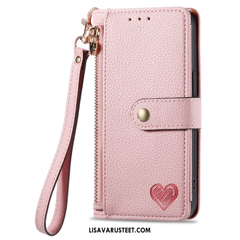 Kotelot Xiaomi Redmi Note 15 Pro Plus 5g Puhelinkuoret Rfid-suojattu Sydänkuvio