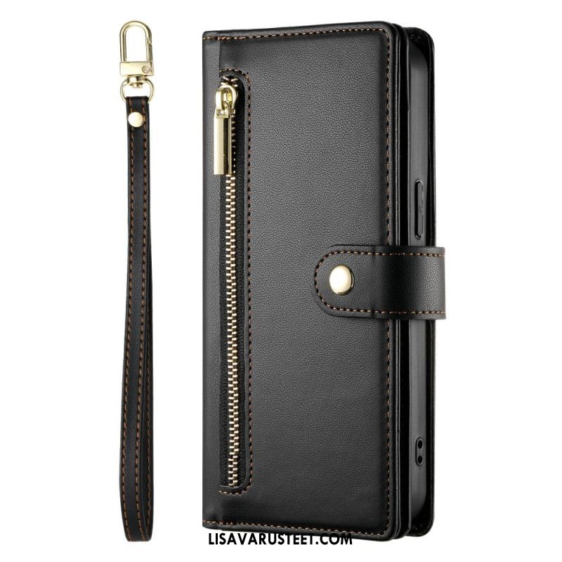 Kotelot Xiaomi Redmi Note 15 Pro Plus 5g Vetoketjullinen Tasku Ja Hihnat