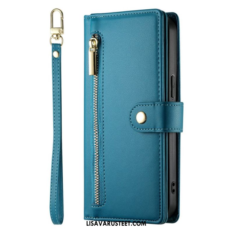 Kotelot Xiaomi Redmi Note 15 Pro Plus 5g Vetoketjullinen Tasku Ja Hihnat