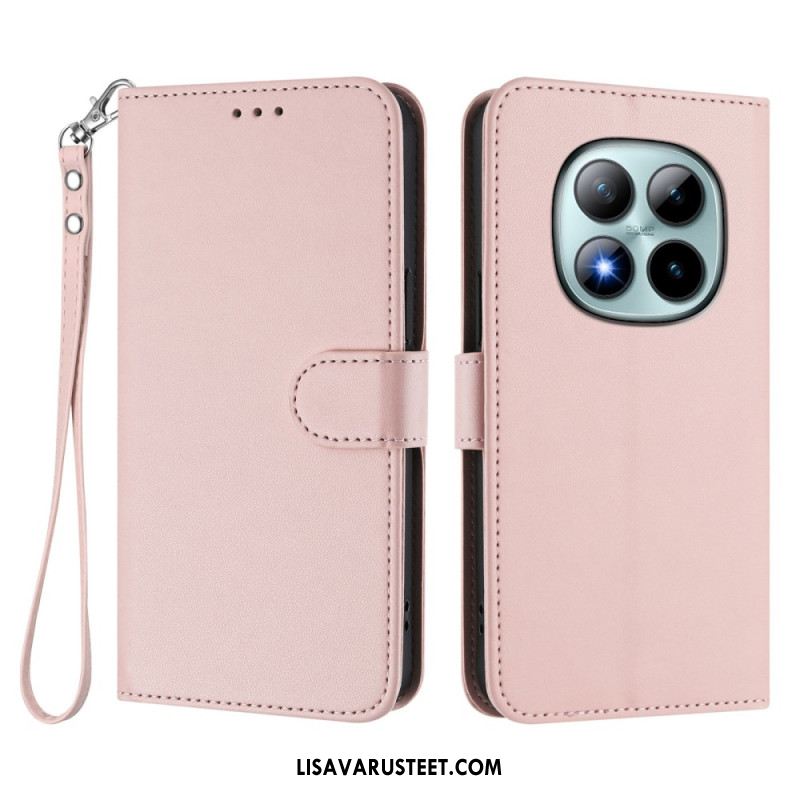 Kotelot Xiaomi Redmi Note 15 Pro Plus 5g Yksivärinen Nahkakuvio Hihna