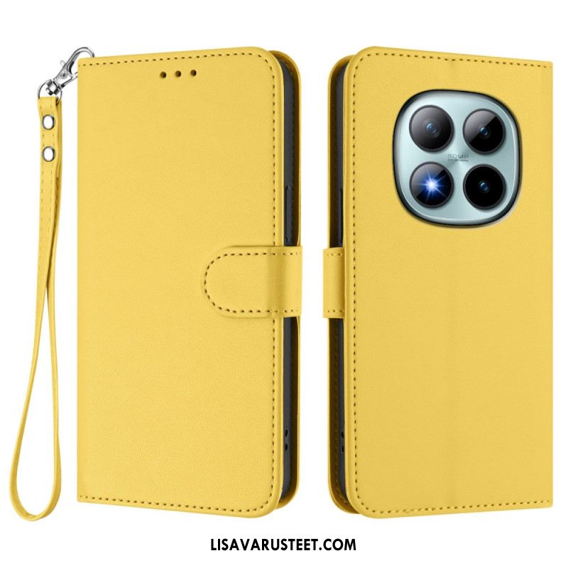 Kotelot Xiaomi Redmi Note 15 Pro Plus 5g Yksivärinen Nahkakuvio Hihna