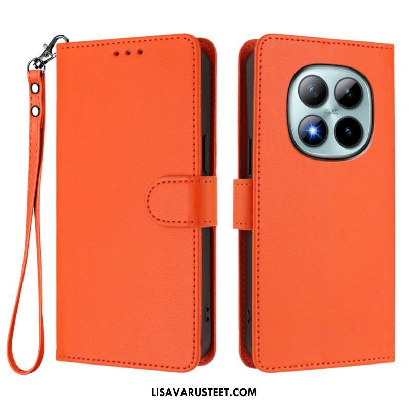 Kotelot Xiaomi Redmi Note 15 Pro Plus 5g Yksivärinen Nahkakuvio Hihna