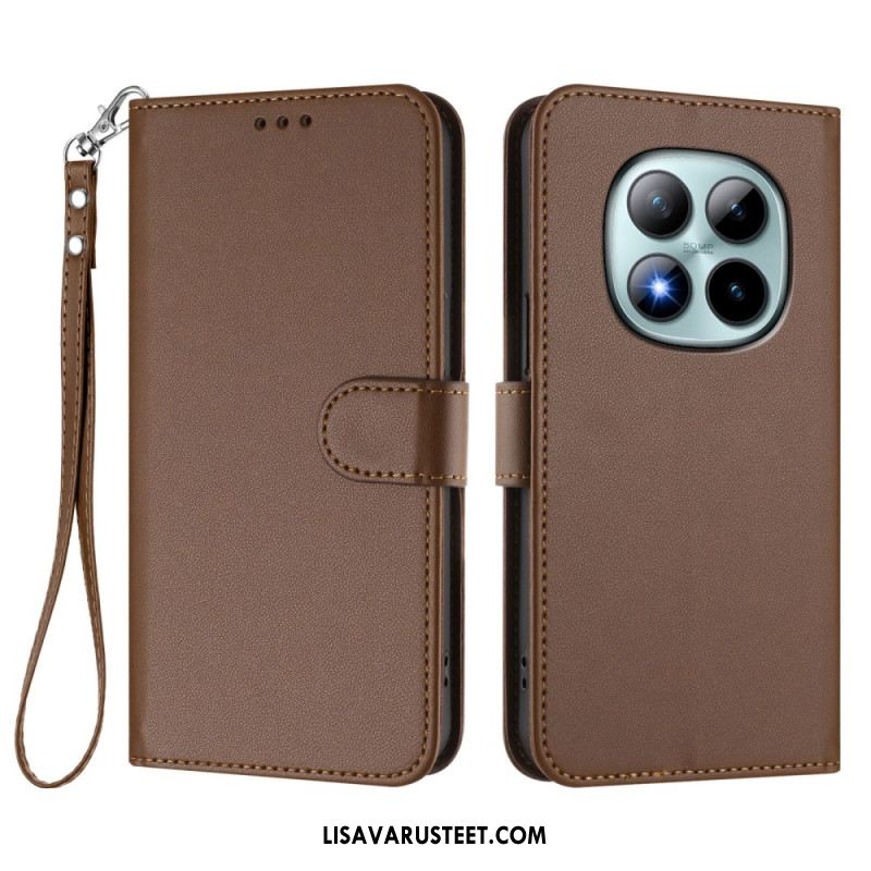 Kotelot Xiaomi Redmi Note 15 Pro Plus 5g Yksivärinen Nahkakuvio Hihna