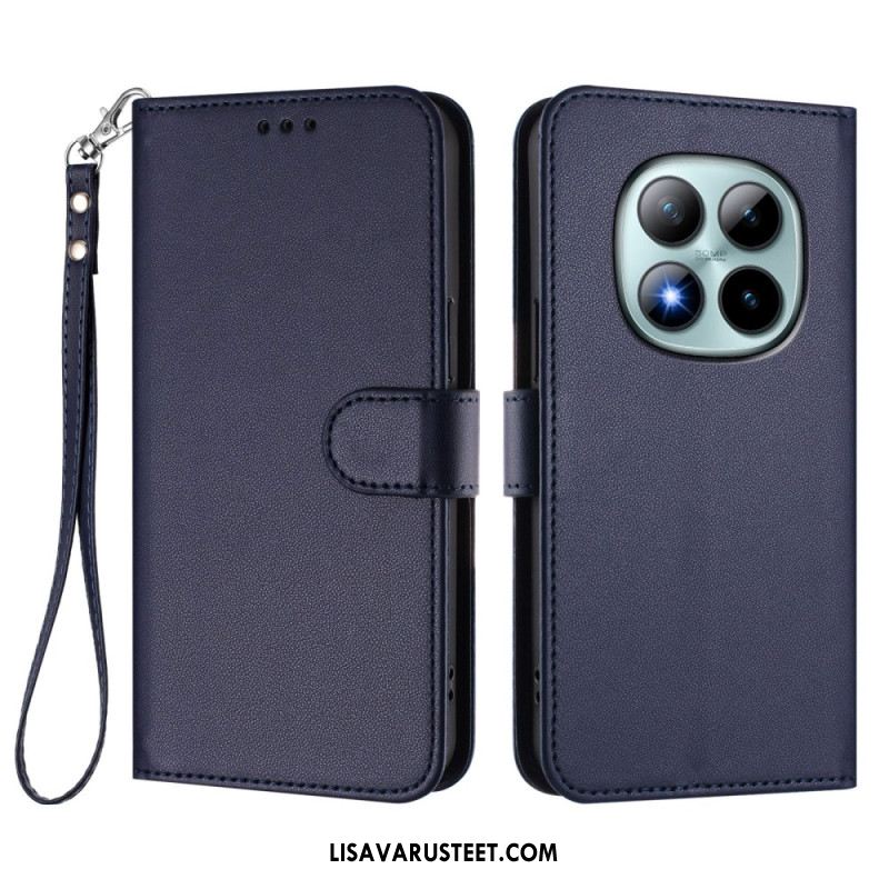 Kotelot Xiaomi Redmi Note 15 Pro Plus 5g Yksivärinen Nahkakuvio Hihna