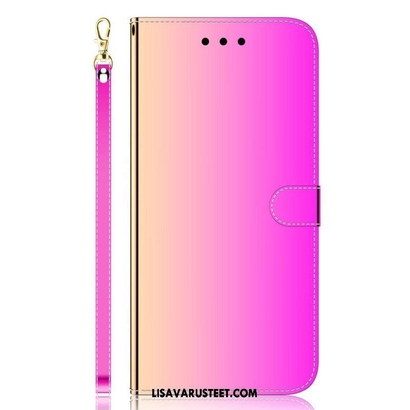 Kotelot iPhone 14 Pro Max Keinonahkainen Peilin Kansi