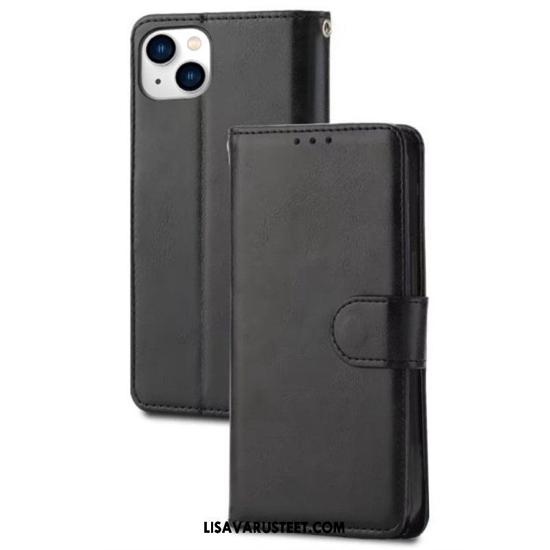 Kotelot iPhone 15 Plus Selkeää Keinonahkaa