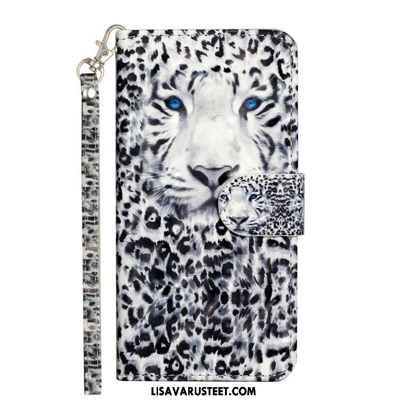 Kotelot iPhone 15 Plus Suojaketju Kuori 3d Leopard Hihnalla