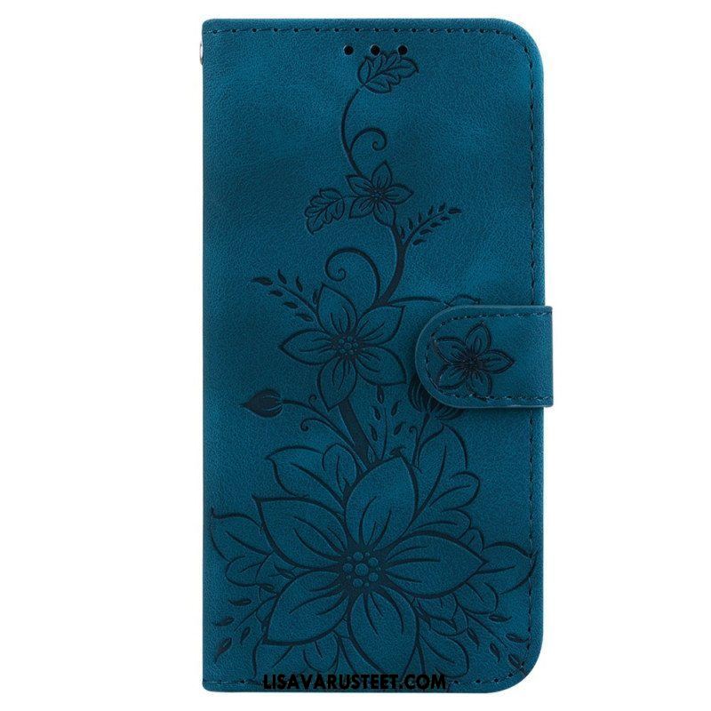 Kotelot iPhone 15 Pro Max Suojaketju Kuori Kukkahihna