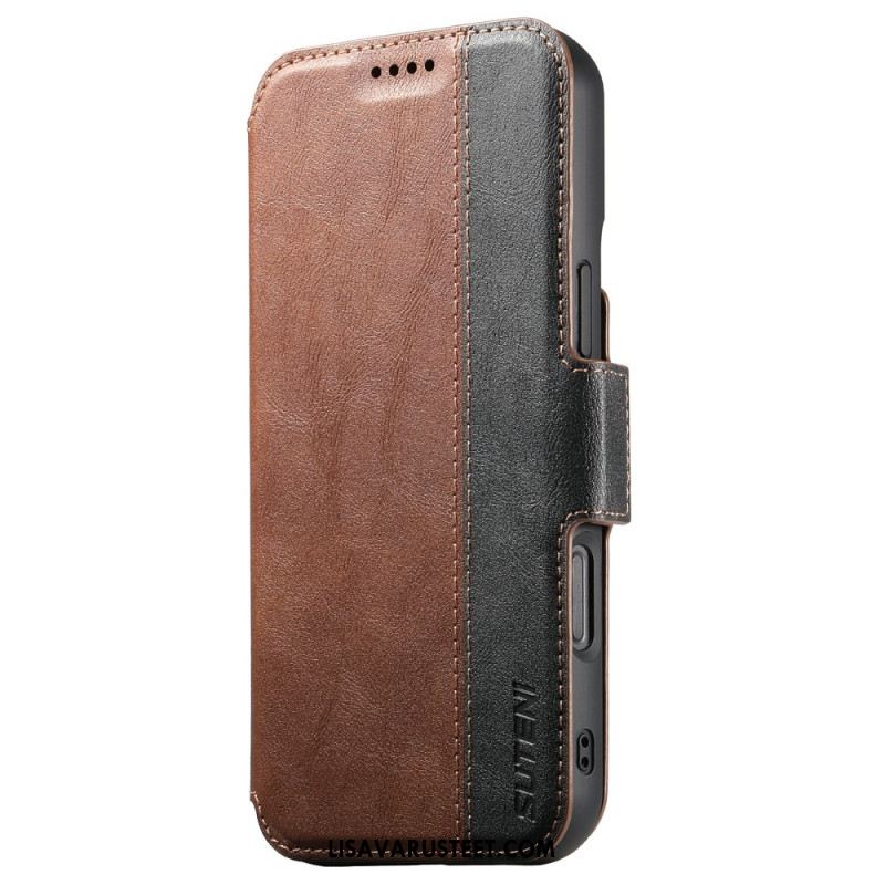 Kotelot iPhone 17 Kaksivärinen Magsafe-teksturoitu Nahka Suojakuori