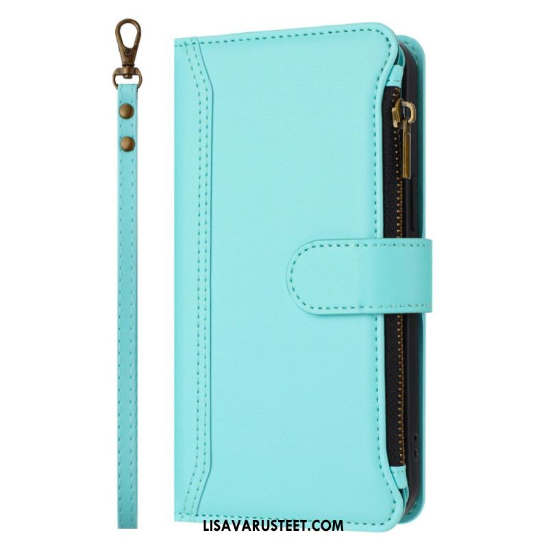 Kotelot iPhone 17 Lompakko Jossa 9 Korttipaikkaa Ja Rannehihna