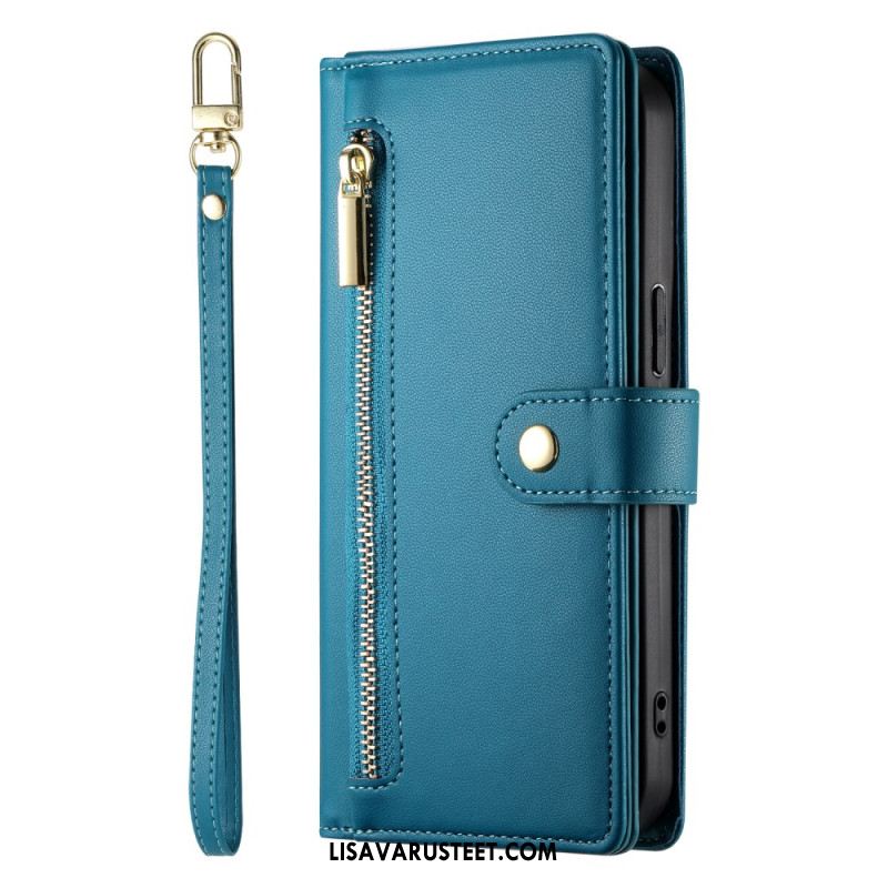 Kotelot iPhone 17 Pro Max Lompakko Vetoketjutaskulla Suojakuori